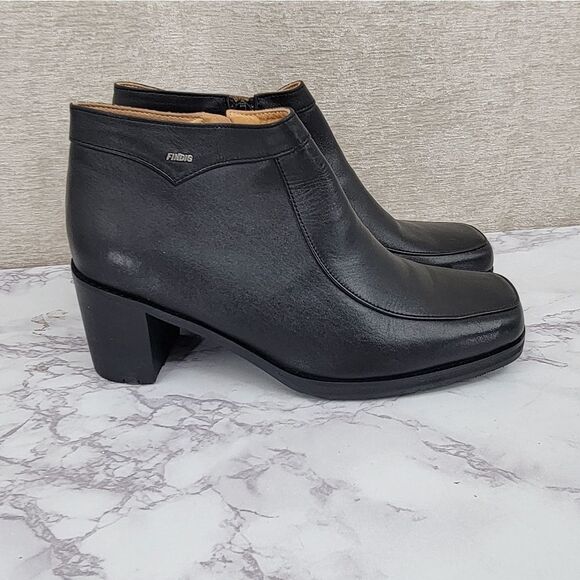 Findig Thailand Luxury Leather Heeled Booties Boots Women's Size 6.5 - Picture 1 of 12